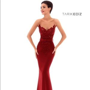 Tarik Ediz 93422 Red Dress Gown